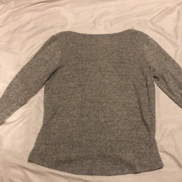 Gray sweater very soft the back has a different texture is a Large - Picture 2 of 2